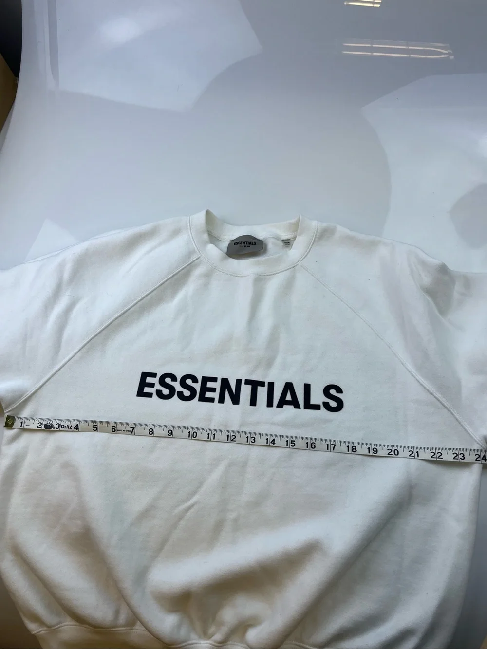 Essentials White Fleece Sweater N257-3